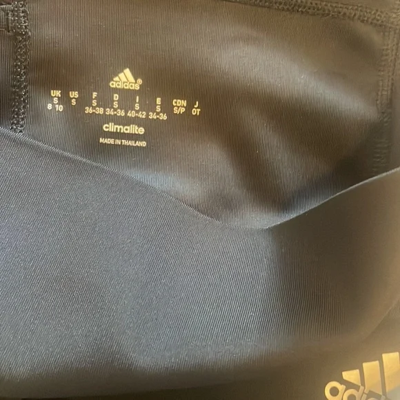 Adidas Climate Black Leggings, Small, work out pants, yoga, soft, sleek Womens - Picture 3 of 3